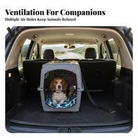 Airline-Approved Design Hard-Sided Travel Crate Portable Hard-Sided Pet transport robustDuty Construction Dog Kennel safety latch for Travelers with companion animals, Cat Owners, Car journeys, veterinarian Visits, Outdoor Excursions