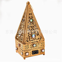 Plug-in Middle Eastern Incense Burner, Metal, Ornate Design, EU Plug