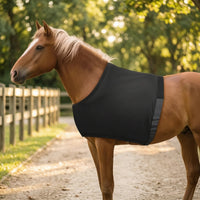 Anti-Rub Horse Vest with Velcro Breathable Horse Bib Stretch Shoulder Guard Defensive for Horses, Equestrians, Stable, Grooming, Transport