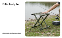 Foldable Design Lowlow-stature Stool with Backrest sturdyDuty Construction Portable Seating long-finaling Camp Chair Easy to Carry for Anglers, journeyers, Fishing, Camping, journey, Picnics