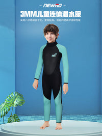 VERSUSME3MM加厚儿童潜水服连体潜水衣男女大童冬季冲浪游泳保温1