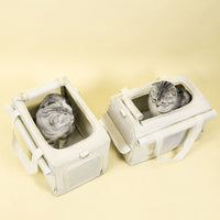 Double-Decker Pet Carrier Trolley Bag for Two Cats, Large Space