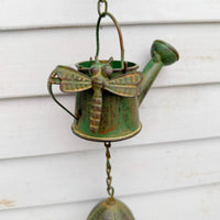 Watering Can Wind Chime Decorative Dragonfly Wind Chime Weather-Resistant