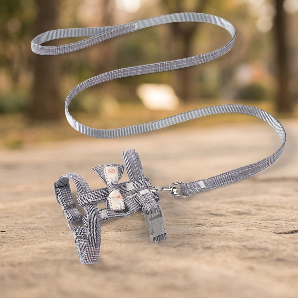 Adjustable Nylon Cat Harness and Leash Set, Strap Walking Harness for Outdoor Travel