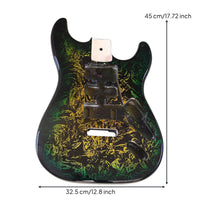 Crackle Finish Guitar Body Contoured Musical Instrument Part Glossy