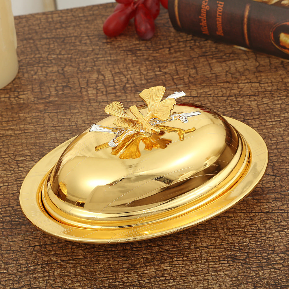 Gold / Oval with Lid