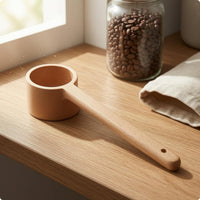 Long Handle Wooden Scoop Unfinished Wooden Coffee Spoon