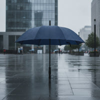 Water-Repellent Umbrella with ABS Handle Quick-Drying Straight-Shaft Umbrella One-Button Opening 8-Rib for Commuters, Business Professionals, Rainy Days, Commuting