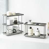 Stainless Steel Multi-Layer Storage Rack for Bar, Coffee Cups, and Desk Organization