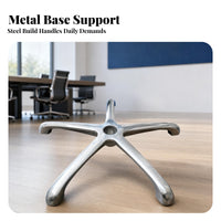 Curved Arms Five-Leg Chair Base Reinforced Office Chair Base Stable