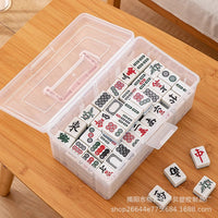 Mahjong Tile Storage Box Large Plastic Empty Case for Home Use