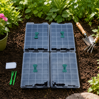 24-Cell Seed Starter Tray, Germination Trays for Vegetables with Ventilation, 36.5×23×11cm Seed Starter Set for Hobby Gardeners, Including Dibber & Labels