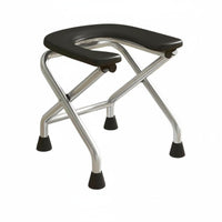 Sturdy Frame Foldable Bedside Commode Stable Support Folding Bedside Commode Non-Slip Feet Portable Toilet Easy to Clean for Pregnant Women, Disabled Individuals, People with Disabilities, Home Care, Bedroom, Travel