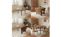 Foldable Folding Dining Table Compact Wooden Dining Table Small Furniture Portable for Kitchen