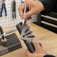 斜方块米尺三角铁尺 Miter Square 高精度斜角三角铁标记尺 现货