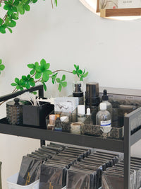 Black Diamond-Texture Multi-Purpose Desktop Storage Box for Beauty Tools