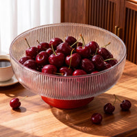 2-in-1 Fruit Colander Bowl High Clarity Snack Dish for Party
