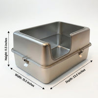 Enclosed Cat Toilet with Lid, Large Pet Toilet for Big Cats, Fully Enclosed Indoor Cat Toilet with Side Entry for Odor Control