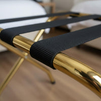 Stainless Steel Luggage Rack Rust Resistant Travel Storage Space Saving