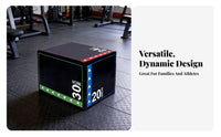 3 in Jump Box PU Foam Padding Fitness Jump Box Firm-Density Exercise Step Cube for Beginners, Athletes, Home Gym