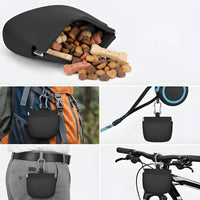 Pet Training Pouch Portable Dog Treat Bag Hand Hands-Free for Walking, Outdoor