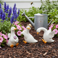 3 Pieces Cute Resin Duck Planter Hanger Whimsical Climbing Duck Figurine Easy to Place Gift Idea for Aquarium