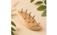Wooden Gua Sha Comb with Steel Pins Travel Friendly Gua Sha Comb Relief for Adults
