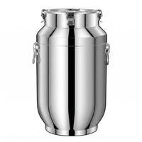Stainless Steel Sealed Bucket Fresh Keeping Clamp Lid Bucket Leakproof Household Container