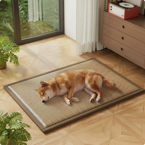 Cooling Pet Mat Easy to Clean Woven Pet Mat Breathable for Cats, Indoor