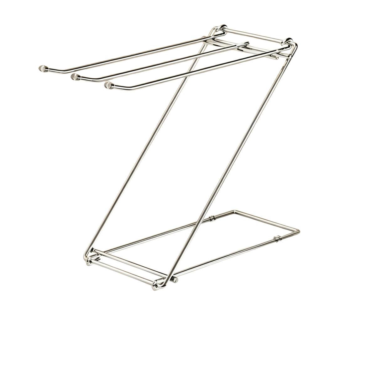 Countertop Rack with Three Rods Foldable Dishcloth Drying Rack Stainless Steel