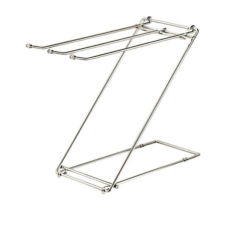 Countertop Rack with Three Rods Foldable Dishcloth Drying Rack Stainless Steel