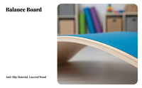 Sensory Training Wooden Balance Board Long-Lasting Wood Construction Curved Balance Board Multi-Functional Educational Rocker Versatile Use for Toddlers, Adults, Pilates, Playroom, Home Fitness