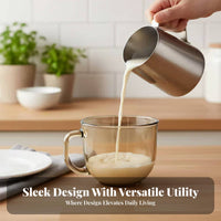 Great Gift Large Capacity Glass Oatmeal Cup Multi-Purpose Nordic Design Breakfast Cup Crystal Clear for Families, Home, Kitchen