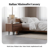 Single-Drawer End Table Minimalist Design Nightstand Light Luxury Aesthetic