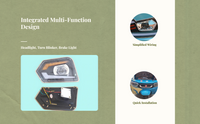 LED e-tricycle headlight with brake light