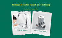 Touchless infrared faucet, hot/cold.