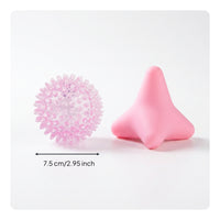 2 Pieces TPR Massage Ball Pair Smooth Spiky Massage Ball Textured Trigger Point Massager Handheld