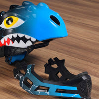 Full Face Child Helmet Lightweight Child's Full Face Helmet Impact Resistant Secure Headgear for Skating