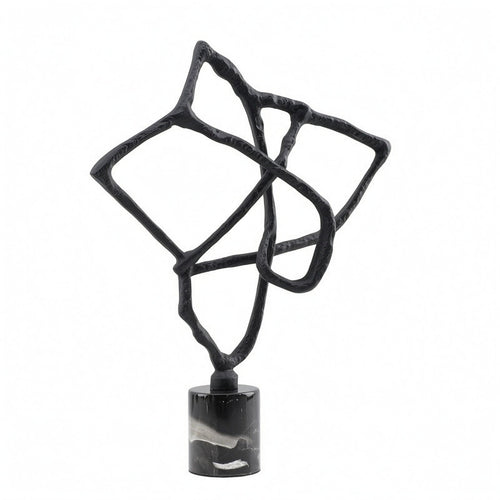 Geometric Line Sculpture Minimalist Line Drawing Statue Rust-Resistant