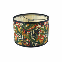 Bamboo Lamp Shade Softens Light Tropical Print Lamp Shade Fade Resistant