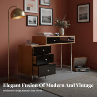 Expandableable Vanity with Mobile Cabinet Space-Saving Dressing Table Large Storage Capacity Rounded Corner Edges
