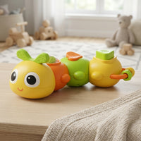 Pressable Caterpillar Toy Textured Press Toy with Sound Tactile Sensory for Toddlers
