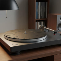 Turntable Mat with Radial Grooves 7-Inch Silicone Turntable Low-Height Mat for Records Players