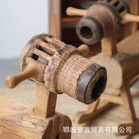 新中式老榆木摇摇椅儿童休闲摇晃凳实木木马凳庭院阳台休闲摇摇椅