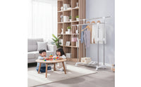 Adjustable Double Bar Garment Rack Mobile Double Rod Garment Rack Freestanding Two-Tier for Bedroom