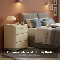 3-Tier Round Cabinet Light Luxury Aesthetic Round Multi-Tier Side Table Modern Design Raised Border Top for Homeowners