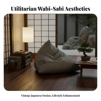 Abstract Face Lounge Seat Wabi-Sabi Aesthetic Single Sofa Minimalist aesthetic Lowheight for Renters, Small Spaces