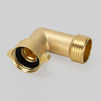 Brass Hose Elbow Swivel 90 Degree Hose Elbow Kink Resistant for Outdoor, Yard