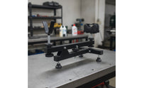 Targeting Rest with Y-Fork Cradle Adjustable Steel Support Stand with Padded Block Bench-Style for Marksmen, Workbench