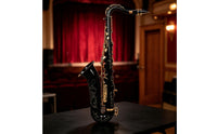 Brass Tenor Sax with Case Lacquered Tenor Saxophone Engraved Woodwind Curved for Beginners, Students, Players, Band Practice, Rehearsals, Stage